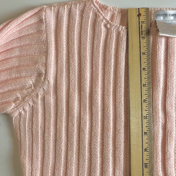 LIKE NEW! Pink Pierre Cardin Vintage Crew Neck Sweater - Picture 5 of 9